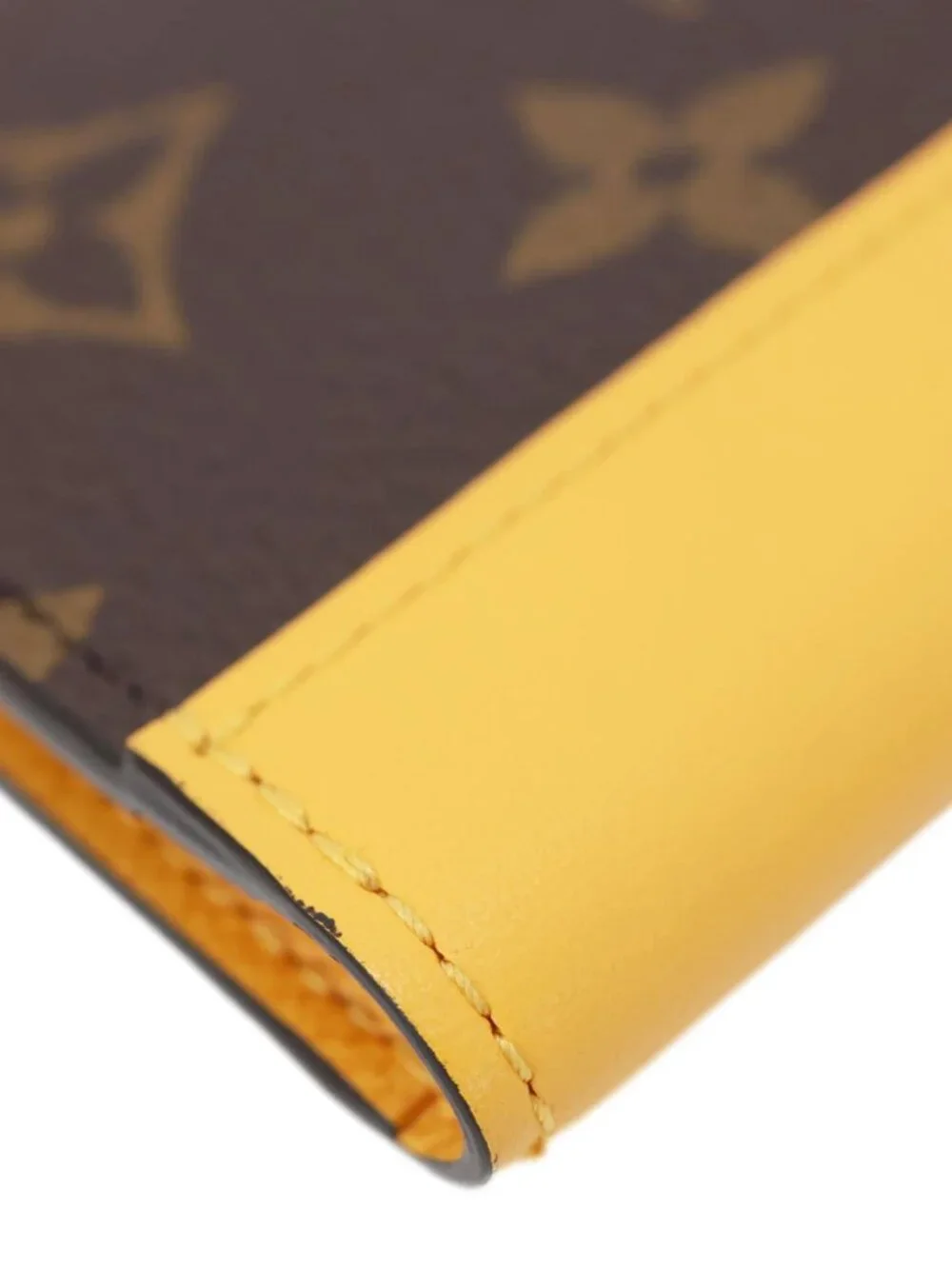 Louis Vuitton  Pocket Organizer Monogram Macassar Canvas Wallet Safran Yellow